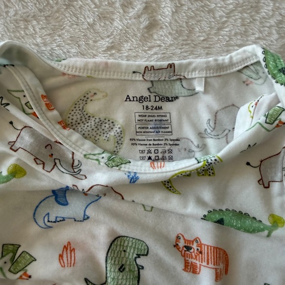 Angel Dear Baby Dinosaur Long Sleeve Bodysuit  2 RompersSet 18-24 Months Green‎ - Picture 4 of 5